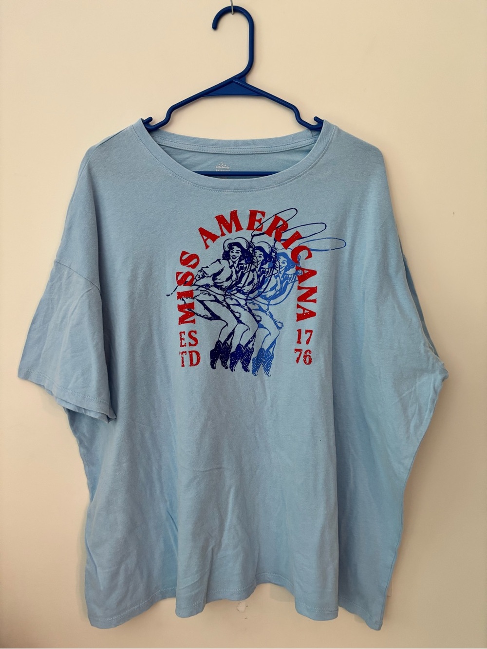 Light Blue 'Miss Americana' Graphic T‑Shirt nwot